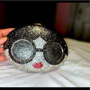 Rare Alice + Olivia clutch… 4bs filled with crystals.
